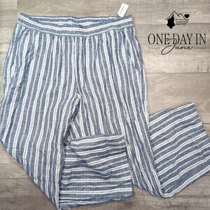 Old Navy Linen High Rise Wide Leg Drawstring Pants Size XL